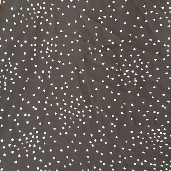 REITMANS plus size XXL black top shirt small white hearts pattern short … - Picture 2 of 6